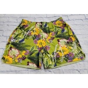 PUMA Dunked In Florals Shorts MENS 2XL Green Casual Athletic Bottoms 63090801